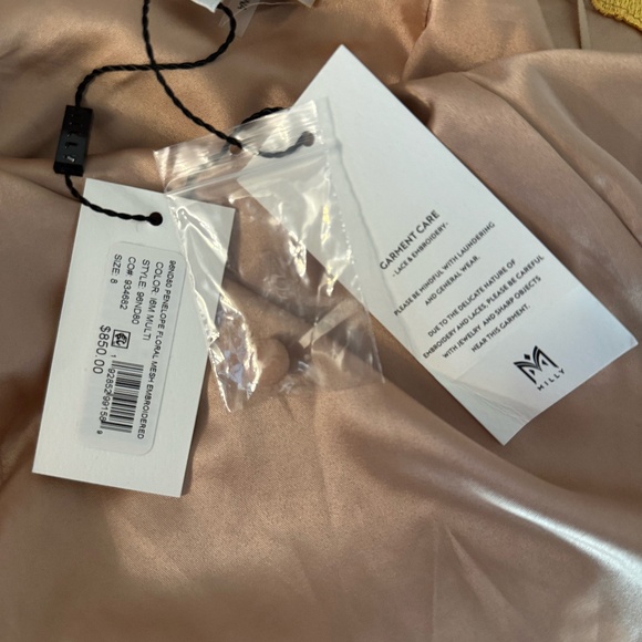 NWT Milly Penelope Floral Mesh Embroidered Dress - Picture 8 of 12